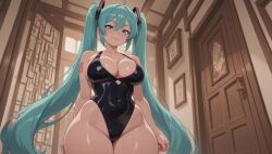 hatsune miku from vocaloid by velmasnowai