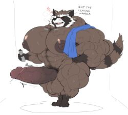 rocket raccoon from guardians of the galaxy by majestictweive