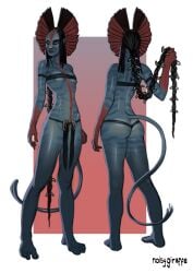 1girls ass avatar avatar:_fire_and_ash blue_body blue_skin body_paint breasts butt feet female loincloth long_legs monster_girl na'vi noisygiraff painted_butt pelvic_curtain slim_waist small_breasts solo solo_female tail varang