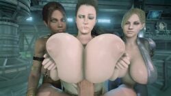 1boy 3d 3girls african_female almightypatty alternate_breast_size animated between_breasts big_ass big_breasts big_penis big_thighs black_female breasts breasts_bigger_than_head brown-skinned_female brown_body brown_skin bust busty capcom cum cum_between_breasts curvaceous curvy curvy_figure dark-skinned_female dark_skin ejaculation ejaculation_between_breasts enormous_breasts excella_gionne fair-skinned_female fair_skin female gigantic_breasts hips huge_ass huge_breasts huge_cock huge_thighs hyper_breasts jill_valentine jill_valentine_(blonde) large_ass large_breasts large_thighs light-skinned_female light_skin male male/female male_pov massive_breasts mature mature_female no_sound outercourse paizuri pov projectile_cum resident_evil resident_evil_5 sheva_alomar slim_waist straight thick thick_hips thick_legs thick_thighs thighs video voluptuous waist white_female wide_hips