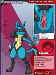 female lucario from nintendo by ashentrickster