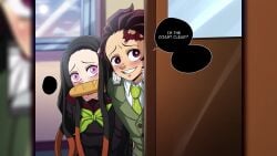 1boy 1girls 2boys alternate_ass_size anilingus animated anus ass ass_dough ass_grab ass_worship balls being_watched big_ass big_butt black-haired_female black_hair blackwhiplash blush bottomless bread brother brother_and_sister bwl caked_up demon_slayer dialogue english_text erection erection_under_clothes female femboy femboy_on_female huge_ass implied_rimming incest kamado_nezuko kamado_tanjirou kimetsu_no_yaiba long_hair male male_focus miniskirt mp4 oral panties panties_down pants_down pink_eyes pussy red-haired_male rengoku_kyoujurou saliva scar school_uniform schoolgirl shieldshroud short_hair shounen_jump sinking_grip sister sound sound_edit sound_effect sound_effects sound_warning speech_bubble stealth_ass_grab surprised testicles text thick_ass thick_thighs tongue tongue_out two-tone_hair uncensored video voice voice_acted wide_hips