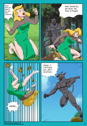 anthro batman:_the_animated_series batman_(series) blonde_hair blush catwoman_(dcau) comic dc dc_comics dcau deviantart_username dialogue email_address english_text feline female fur furry green_eyes hair locofuria male page_6 page_number selina_kyle speech_bubble straight_hair text transformation tygrus_(character) werecat yellow_eyes