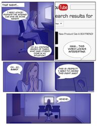 1girls breasts comic computer curvy dialogue female female_only jetti large_breasts rule_63 tagme youtube