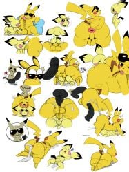 2016 3boys absurdres after_sex anal anal_sex anthro anus ass balls big_ass big_booty_pikachu big_penis cum cum_drip cum_from_ass dripping eyewear fairy femboy furry gay ghost group group_sex huge_ass interspecies leaking male male_only mimikyu monochrome nintendo penetration penis pichu pikachu pokémon_(species) pokemon pokemon_(species) pokemon_gsc pokemon_sm rodent sex simple_background size_difference sketch spread_ass sssonic2 sunglasses sweat tail testicles train_position trembling veins veiny_penis video_games white_background young