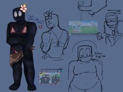 1male back_view bikini black_body black_skin blush body_type chubby_male different_size doodles fatty flower_in_head getting_erect grace_(roblox) images john_grace_(grace) male meme_in_the_background mime_(grace) muscular muscular_male penis roblox roblox_game self_upload simple_background sinner_(grace) some_bullshit sop.66