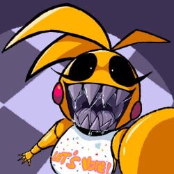 animatronic animatronic_female anongil9909 beakless chicken chicken_girl female five_nights_at_freddy's five_nights_at_freddy's_2 five_nights_at_frickbears five_nights_at_frickbears_3 fnaf imminent_vore maw mawshot phasianid pov robot robot_girl scottgames sharp_teeth solo toy_chica_(fnaf) vore yellow yellow_skin