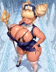 ai_generated ass big_ass big_breasts bimbo bimbo_body bimbo_lips bimbofication bimbofied blonde_hair breasts breasts_bigger_than_head bubble_ass bubble_butt choker chubby cleric curvy curvy_body curvy_female curvy_figure curvy_hips female female_only from_above gabriel_(starlightnex) garter_straps hair_over_eyes hand_on_hip high_heels huge_ass huge_breasts leopard_print leopard_print_bikini massive_breasts mature_female milf mischievous_smile nun original original_character panties playful priestess shortstack starlightnex stockings thick thick_ass thick_hips thick_legs thick_lips thick_thighs thigh_highs thighs tight_clothing