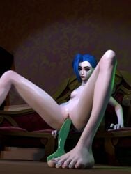 1girls 2025 3:4 3d animated barefoot blue_eyes blue_hair breasts camera cute dildo dildo_penetration dildo_riding dildo_sitting eye_color_change eye_roll female foot_focus green_dildo jinx_(league_of_legends) league_of_legends longer_than_10_seconds moaning painted_toenails pale-skinned_female pale_skin pink_eyes riding_dildo rolling_eyes runny_makeup self_upload sex_sounds sex_toy sfx shorter_than_30_seconds solo solo_female sound tagme toes vertical_video video voice_acted wisput