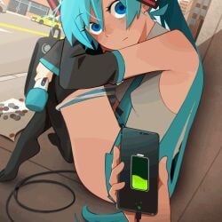 hatsune miku from vocaloid by khyleri