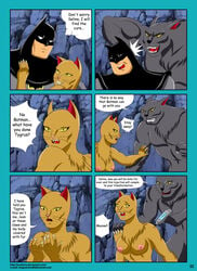 anthro batman batman:_the_animated_series batman_(series) breasts catwoman_(dcau) claws comic dc dc_comics dcau deviantart_username dialog dialogue email_address english_text feline female fur furry locofuria male muscles nipples nude page_22 page_number pointy_ears pussy selina_kyle speech_bubble text transformation tygrus_(character) werecat werecat_selina whiskers yellow_eyes