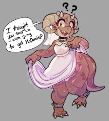 anthro cute dragon female funny kobold piko_(simplifypm) slave slave_collar slavegirl thick_thighs toxicsoul77 wedding_dress wholesome wide_hips