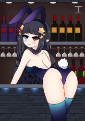 2d absurd_res ass ass_focus big_ass big_butt black_hair blue_eye bunny_ears bunny_girl bunny_tail bunnysuit curvy curvy_female curvy_figure curvy_hips different_eye_color elf elf_ears elf_female female heterochromia hi_res large_ass latam_virtual_youtuber light-skinned_female light_skin lillie_kirisame long_hair pale-skinned_female pale_skin playboy_bunny pointy_ears twitch.tv virtual_youtuber vtuber wide_hips yellow_eye