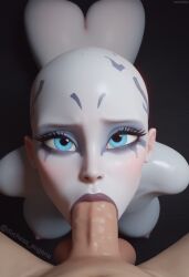 ai_generated alien alien_girl areola areolae asajj_ventress ass bald bald_female bare_shoulders crying crying_with_eyes_open duchess_eugene erection eye_contact eyelashes face_fucking facial facial_markings fellatio female human human_penetrating large_penis light-skinned_male lips lipstick looking_at_viewer mascara mascara_smear mascara_tears nipples open_mouth oral pale-skinned_female pale_skin pov pov_crotch pov_eye_contact sex solo_focus star_wars straight testicles veiny_penis