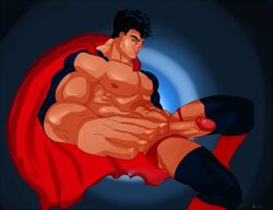 bara cape dc k3rry male male_only muscle muscles superman superman_(series) yaoi