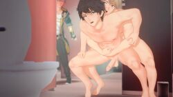 3d anal anal_penetration anal_sex animated black_hair black_hair_bottom blonde_hair blonde_hair_on_black_hair blonde_hair_top caelus_(honkai:_star_rail) cheating cheating_boyfriend cum cum_in_ass cum_inside dan_heng domination fucked_senseless gay gay_sex gepard_(honkai:_star_rail) honkai:_star_rail hug_from_behind light_hair_on_dark_hair male male_only matiz mp4 naked naked_in_public naked_male no_sound ntr nude nude_male outdoors penetration penetration_from_behind penis public public_sex sex sex_from_behind tagme toilet trailblazer_(honkai:_star_rail) video watching_sex yaoi