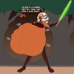 1girls ahsoka_tano battle_droid hangrydemon solo star_wars tagme vore vore_belly weird