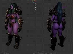 1girls 3d big_boobs bikini_armor blizzard_entertainment boobs elf elf_ears glowing_eyes green_hair heroes_of_the_storm high_heels horde_armor huge_breasts night_elf night_elf_female pointy_ears priestess_(warcraft) purple_skin snoopz solo thick_thighs tyrande_whisperwind warcraft wide_hips world_of_warcraft