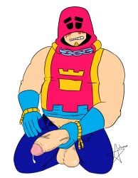 articraz_(artist) balls brawl_stars clothed colored flustered gay gloves grom_(brawl_stars) kneeling male_only masked masturbation penis pubic_hair solo_male tagme_(artist) touching_penis