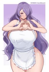 apron azure_monarch breasts camilla_(fire_emblem) female female_only fire_emblem fire_emblem_fates naked_apron nintendo purple_hair solo