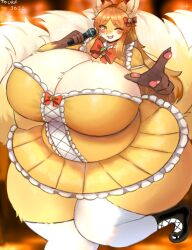 bbw big_breasts breasts chubby cleavage female furry huge_breasts in_pnj tagme thick_thighs wide_hips