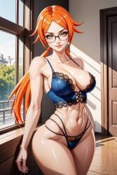 1girls ai_generated asian_female ass bangs_over_eyes big_breasts breasts choker eyelashes eyeshadow glasses goddess gold_eyes gold_jewelry hakaishinkalasharts hourglass_figure jewelry kalash light-skinned_female long_hair low_twintails messy naughty naughty_face naughty_smile night orange_hair pale-skinned_female red_hair seductive seductive_look straight_hair thick_ass thick_legs thick_lips thick_thighs thighs twintails yellow_eyes