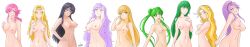 6+girls 9girls adjusting_hair armpits arms_under_breasts ass ass_visible_through_thighs ayra_(fire_emblem) bangs bare_arms bare_legs bare_midriff bare_shoulders barefoot big_ass black_hair blonde_hair breasts brigid_(fire_emblem) collarbone completely_nude crossed_arms dark_purple_eyes deirdre_(fire_emblem) earrings edain_(fire_emblem) enbu erinys_(fire_emblem) ethlyn_(fire_emblem) expressionless female female_only fire_emblem fire_emblem:_genealogy_of_the_holy_war frown full_body green_eyes green_hair grin hair_between_eyes hand_on_own_chest hand_on_own_hip headband lachesis_(fire_emblem) large_breasts legs lineup long_hair looking_at_viewer looking_back looking_to_the_side medium_breasts medium_hair midriff multiple_girls nintendo nipples nude nude_female open_mouth parted_lips pink_hair pink_nipples ponytail purple_eyes purple_hair pussy shoulders sidelocks silvia_(fire_emblem) small_breasts smile tailtiu_(fire_emblem) twintails upper_body very_long_hair wavy_hair white_background yellow_eyes yellow_hair