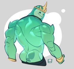 1boy 2024 ass back_view buttplug digital_media_(artwork) fortnite fortnite:_battle_royale goo_creature looking_at_viewer looking_back low_res male male_only muscular_back object_in_ass omlet_bavuz pants_down poseidon_(fortnite) rippley rippley_(fortnite) sex_toy slime smile solo solo_male tagme translucent translucent_body x-ray