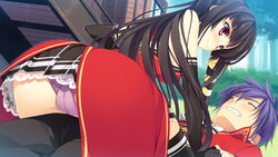 black_hair cameltoe game_cg koikishi_purely_kiss long_hair panties seifuku shidou_mana thighhighs underwear yuuki_hagure