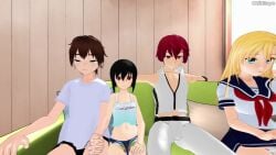 1080p 2boys 2girls 30fps 3d animated assisted_exposure bikini_under_clothes blowjob character_request chibitayo cuckold dancing embarrassed english_text fellatio headpat izumi_shimizu medium_breasts mikumikudance mmd mp4 music netorare nipples ntr penis penis_awe pimp pussy removing_clothing removing_panties removing_shirt removing_underwear room shocked shocked_expression shocked_eyes small_breasts stripping subtitled swingers tagme uncensored undressing undressing_self video watching