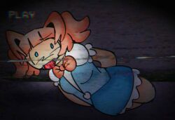1girls ball_gag bondage clothed gag hogtie imminent_torture regretevator roblox roblox_game stat_(regretevator) tagme tagme_(artist) worried