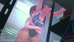 animated anna_anon big_ass clothed coombrain2 cum cum_in_pussy cum_inside dark-skinned_female dark_skin doggy_style hug hugging_from_behind larger_female rubyredva sex skin_tight smaller_male sound swimsuit tagme tan_skin thick_thighs vaginal_penetration video