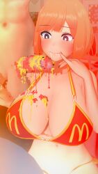 3d 3d_(artwork) censored censored_penis dad_(japanese_mcdonald's_commercial) husband_and_wife koikatsu mcdonald's mom_(japanese_mcdonald's_commercial) mosaic_censoring yoru_mac