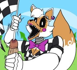 lolbit (fnaf) from five laps at freddy's