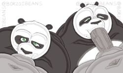 anthro balls bear borzoibeans dreamworks erection father_(lore) father_and_child_(lore) father_and_son_(lore) fellatio fupa genitals giant_panda group kung_fu_panda kung_fu_panda_3 li_shan_(kung_fu_panda) male male/male mammal master_po_ping oral overweight parallel_sex paramount_pictures parent_(lore) parent_and_child_(lore) parent_and_son_(lore) penile penis penis_in_mouth sex son_(lore)