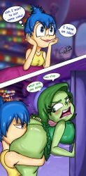 ass comic disgust_(inside_out) disney gerjm inside_out joy_(inside_out) pixar tagme