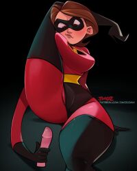 big_breasts dildo elastigirl helen_parr jmoz jmoz_comix mature_female milf mother raised_leg superheroine thick_thighs thigh_boots thigh_highs thighhighs thighs wide_hips