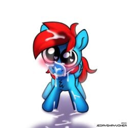 1:1 autism_creature big_eyes blue_body blush bodily_fluids chest_tuft cum cum_on_face equid equine fan_character feral genital_fluids hair hasbro heart_eyes heart_symbol hi_res jedayskayvoker kladro_(character) mammal meme my_little_pony mythological_creature mythological_equine mythology pegasus penis_shadow red_hair shadow simple_background tuft white_background wings