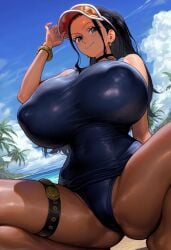 ai_generated big_breasts female female_only nico_robin one_piece randomnai swimsuit