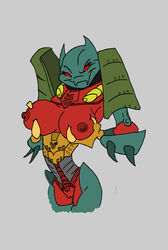 1girls alien alien_girl big_breasts breast_grab breast_squeeze breasts female female_only grabbing_own_breast huge_breasts nipples pussy red_eyes red_nipples ripclaw robot robot_girl robot_joints solo solo_female transformers transformers_prime vagina