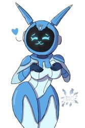 anthro big_breasts blue_skin digital_drawing_(artwork) digital_media_(artwork) female_focus female_only furry gemini_(fortnite) questionable riftnsfw robot robot_girl robot_humanoid robotic tagme white_background