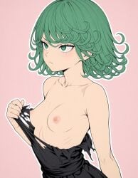 ai_generated flashing_breasts nipples one-punch_man small_breasts tatsumaki torn_clothes