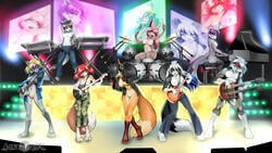 abluedeer anthro border_collie breasts camo canine clothing concert drums drumset eyeswear feline female fox fur furry glasses guitar hat holly_mcfadden janice jess_(teckly) keyboard lagomorph lynx male microphone nude piano pussy rabbit rachel_(darkduck64) sarah_(darkduck64) skimpy topless wolf