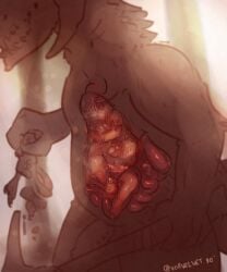 female female_prey implied_digestion male male_pred multiple_prey vitcent_(artist) vore