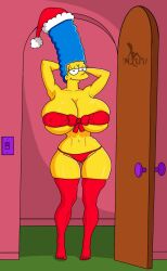 christmas huge_breasts marge_simpson milf mluv the_simpsons