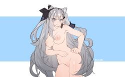 1girls breasts completely_nude completely_nude_female female hololive hololive_indonesia hololive_indonesia_holoh3ro large_breasts looking_at_viewer naked nipples nude nude_female pussy silver_hair solo tilt-shift_(azalanz) vestia_zeta virtual_youtuber