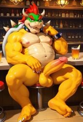 1boy 1male 5_toes abs ai_generated anthro balls bara bowser bracelet claws collar daddy erection feet full_body furry furry_male furry_only horns jewelry koopa large_pectorals looking_at_viewer male_focus mario_(series) mature mature_anthro mature_male monster monster_boy muscular muscular_anthro muscular_male navel nintendo nipples nsfw nude nude_male nudity pectorals penis red_hair seductive solo spiked_armlet spiked_bracelet spiked_collar spikes stomach tail testicles thick_eyebrows thick_thighs thighs uncensored veins veiny_penis yellow_body