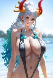 ai_generated female female_only one_piece randomnai sling_bikini yamato_(one_piece)