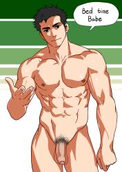 balls bara big_balls big_penis inmomakuro male male_nipples male_only male_pubic_hair muscular_male nipples nude penis