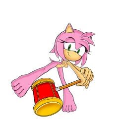 absurd_res accurate_art_style alpha_channel amy_rose barefoot big_feet breasts eulipotyphlan feet female genitals hedgehog hi_res huge_feet looking_at_viewer mammal nipples nude pussy rasenxoru sega simple_background smile solo sonic_(series) sonic_the_hedgehog_(series) spread_legs spreading transformation transparent_background